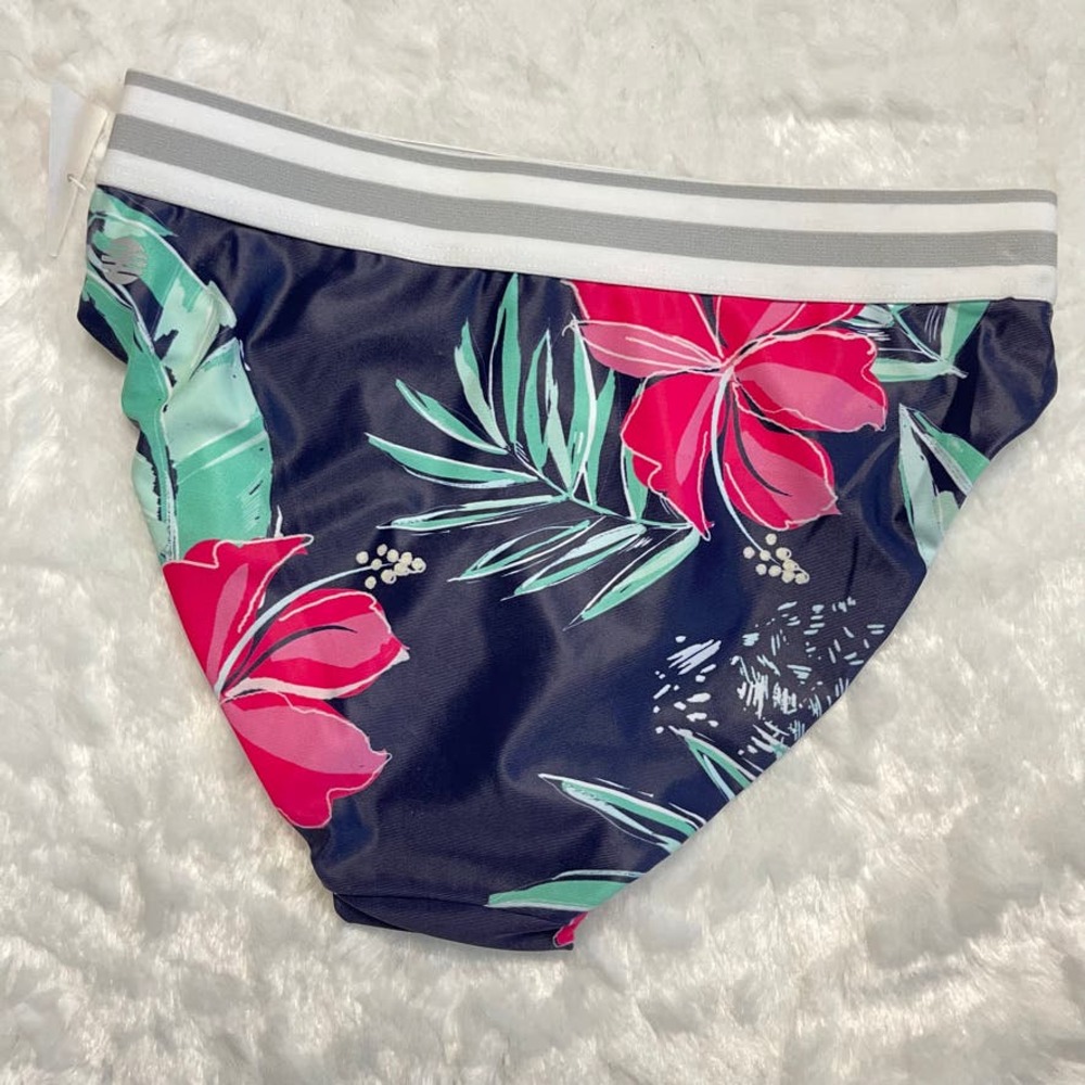Z by Zella Hawaiian Tropical Print Bikini Girls Swim Bottom 8